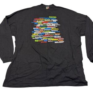 SHOOTERS Urban Sports Apparel Mens 4X Black Long Sleeve Graphic T Shirt Est 1997